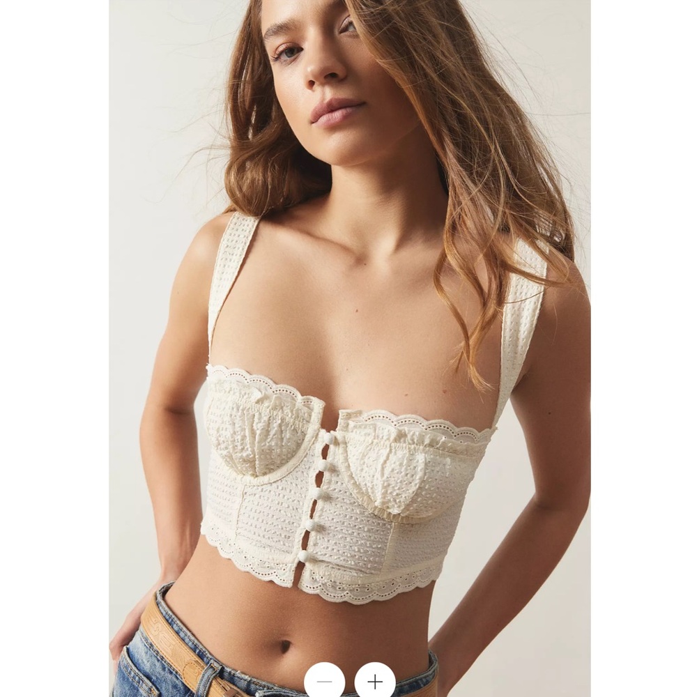 Urban Outfitters Out from Under Pin Up Picnic Corset in off-white (BNWT)